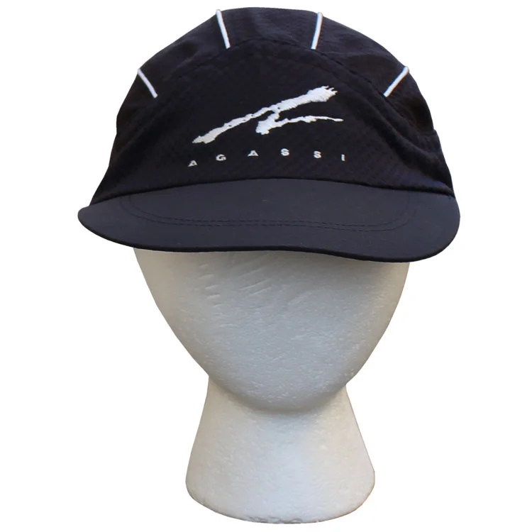 Vintage Nike Agassi Black / White 5 Panel Hat — RootsBK